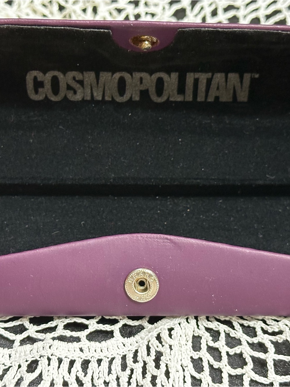 Cosmopolitan Plum Purple Snap-Closure eye glass case